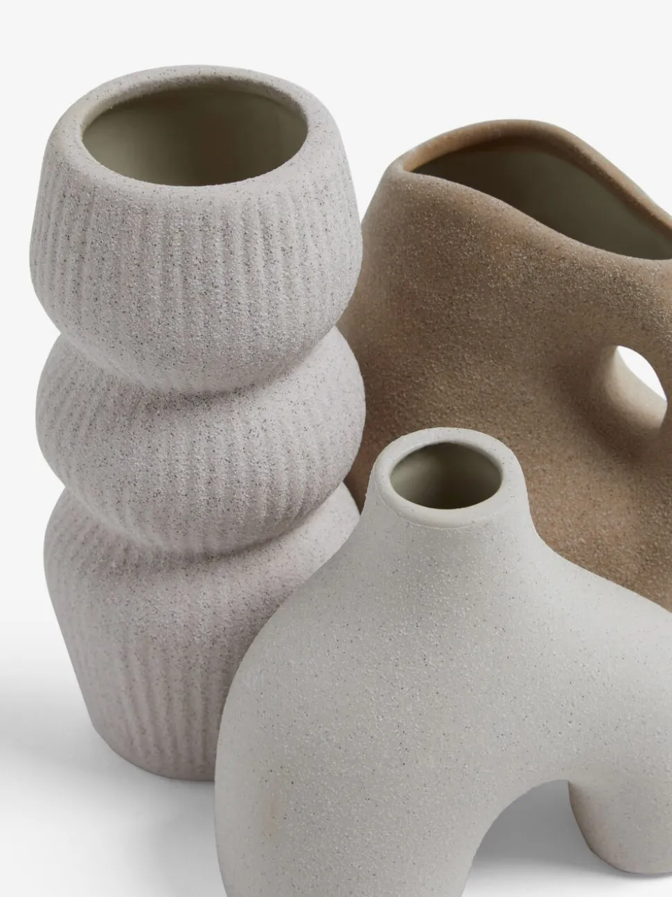Set of 3 Mini Scandi Ceramic Vases