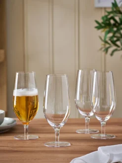 Set of 4 Nova Footed Pint Beer Glasses