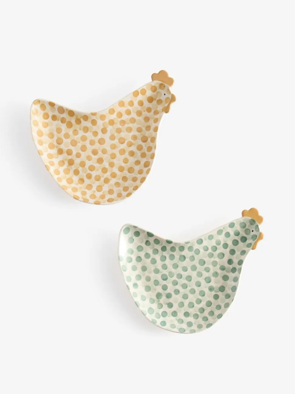 Set of 2 Pat and Peggy Chicken Side Plates