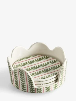 Set of 4 Pattern Ceramic Coasters