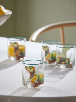 Set of 4 Sausage Dog Tumbler Glasses