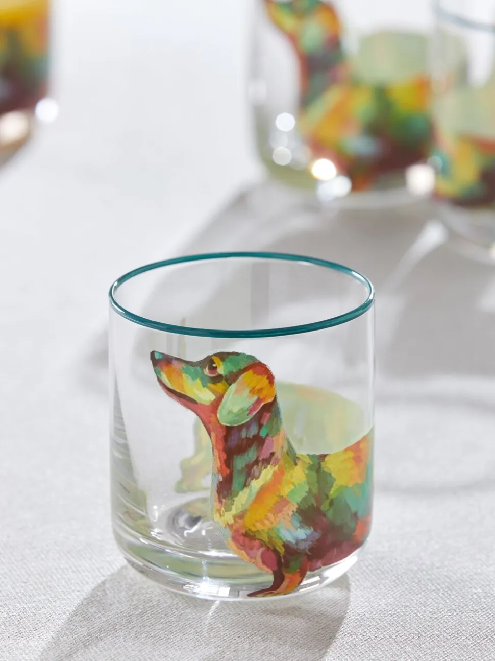 Set of 4 Sausage Dog Tumbler Glasses