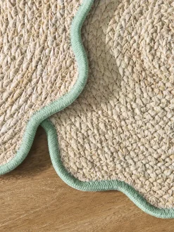 Set of 4 Scallop Rattan Placemats