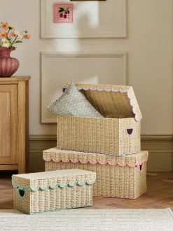 Set of 3 Scallop Trunk Storage Baskets