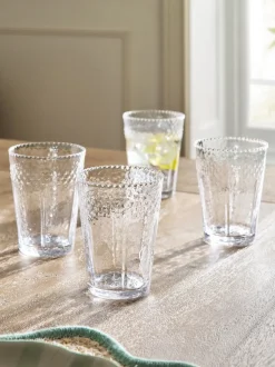 Set of 4 Scallop Tumbler Glasses