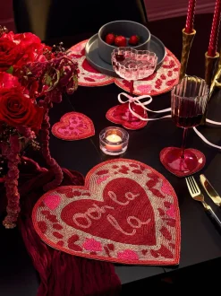 Set of 2 Scalloped Heart Cocktail Glasses