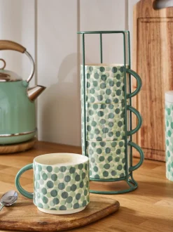 Set of 4 Spot Stacking Mugs