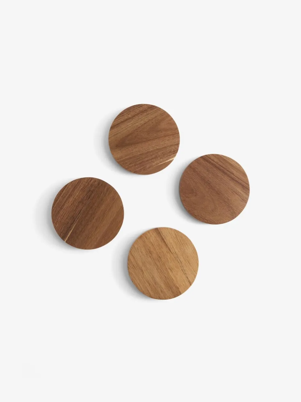 Set of 4 Stamford Wooden Coasters and Holder