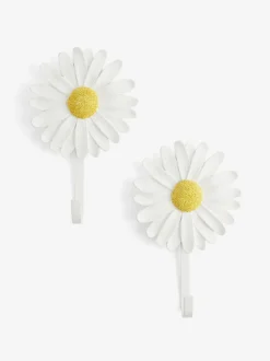 Set van 2 bloemhaakjes met madeliefjes