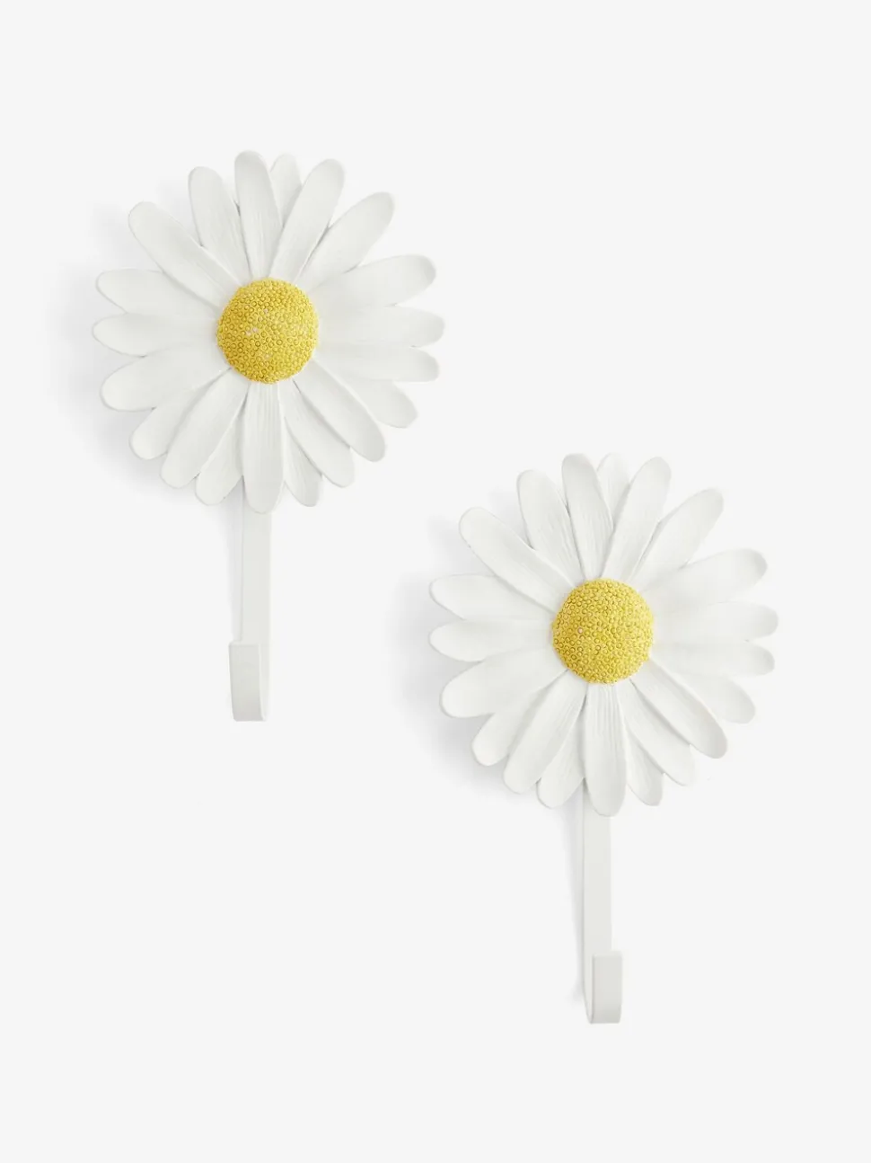 Set van 2 bloemhaakjes met madeliefjes