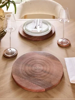 Set van 2 Bronx geëtste houten placemats