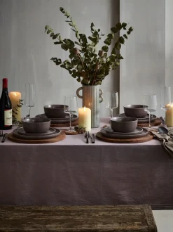 Set van 4 Bronx geëtste houten onderzetters