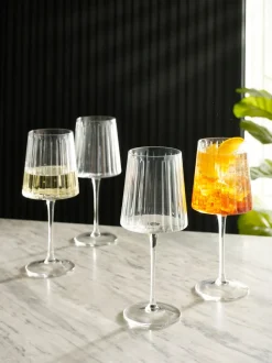 Set van 4 Collins-wijnglazen