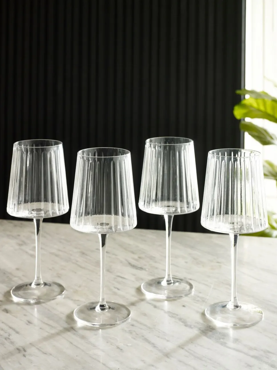 Set van 4 Collins-wijnglazen