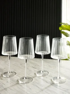 Set van 4 Collins-wijnglazen