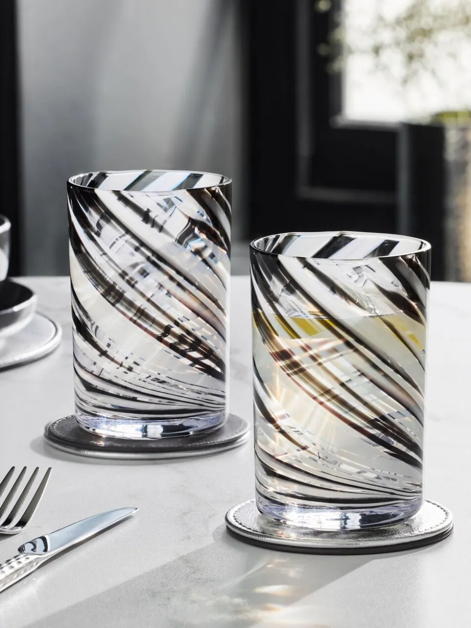 Set van 2 Confetti Swirl Tumbler Glazen