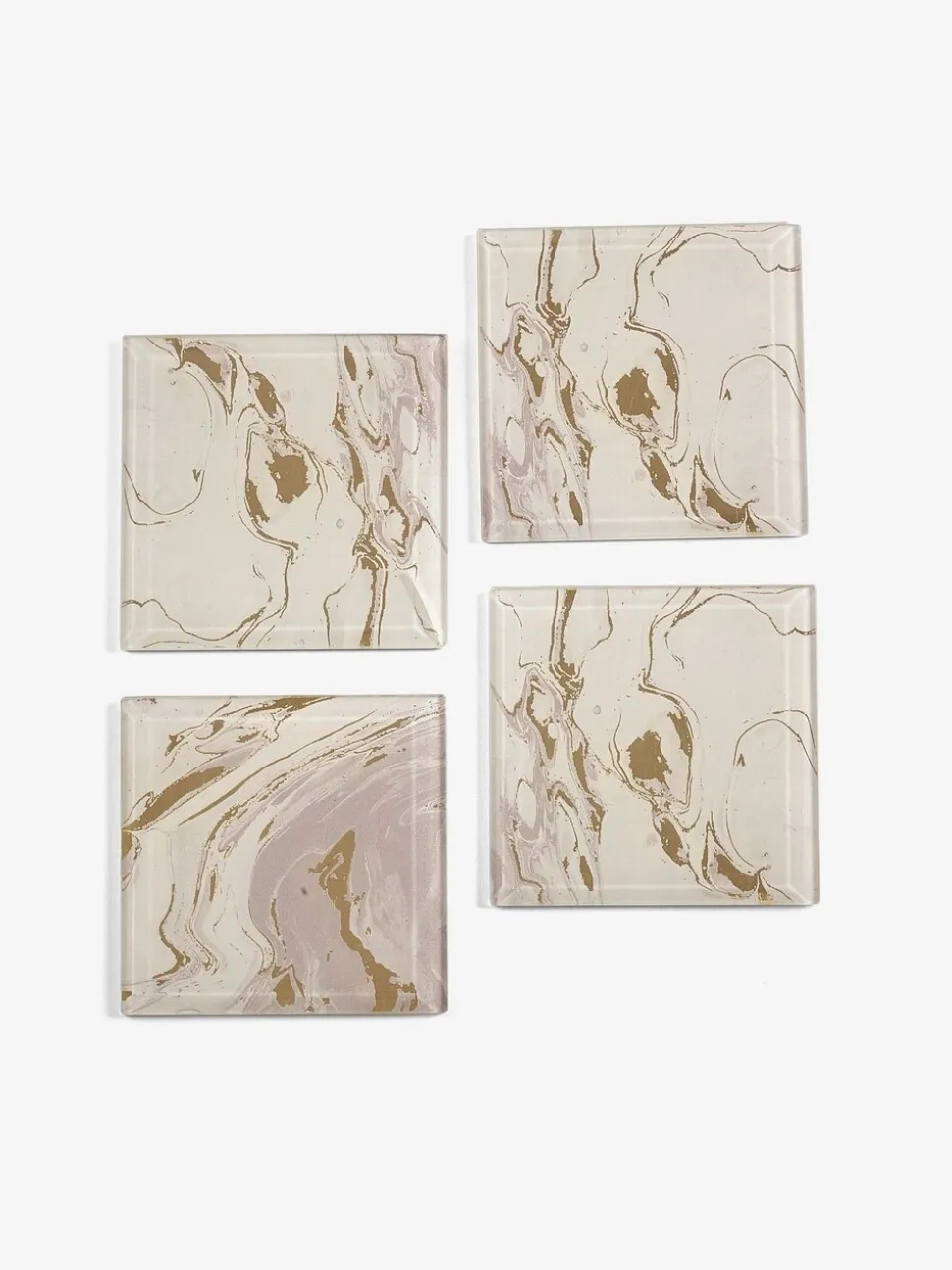 Set van 4 Galaxy onderzetters van glas