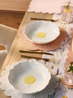 Set van 2 gebloemde pastakommen