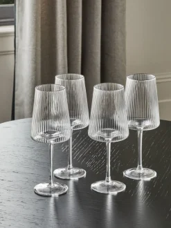 Set van 4 hoekige Hollis-wijnglazen