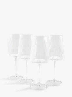 Set van 4 hoekige Hollis-wijnglazen