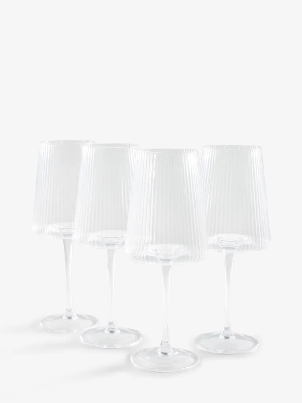 Set van 4 hoekige Hollis-wijnglazen
