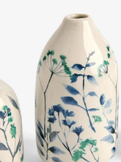 Set van 3 Isla keramische vazen met bloemenprint