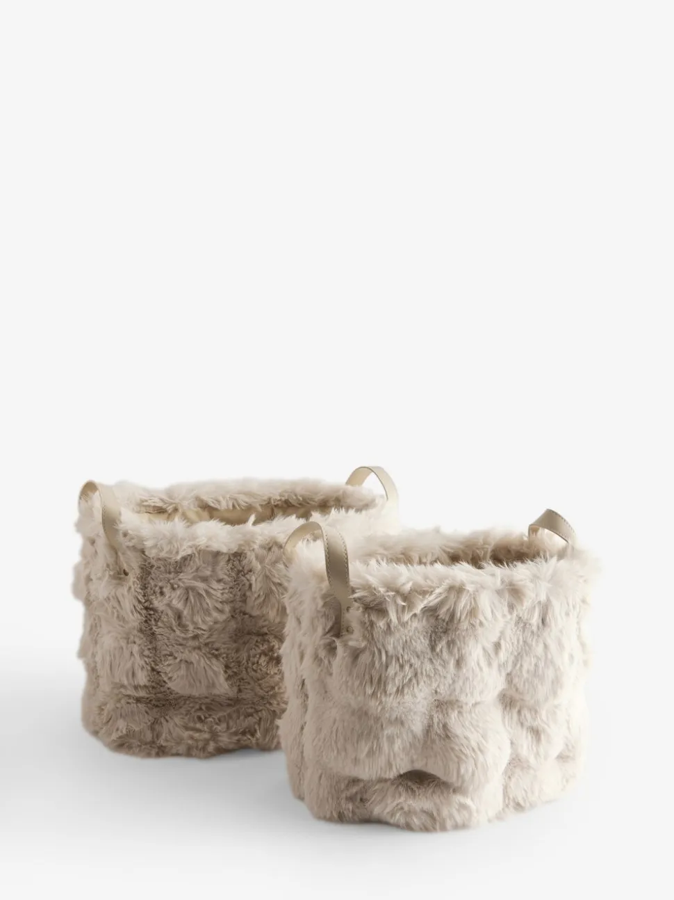 Set van 2 manden van imitatiebont