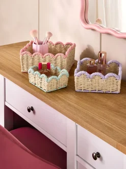 Set van 3 Mini Manden met Geschulpte Rand