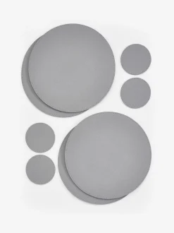 Set van 4 omkeerbare placemats en onderzetters van imitatieleer