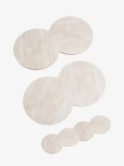 Set van 4 placemats en onderzetters met marmereffect