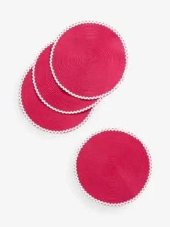 Set van 4 placemats met golvende rand