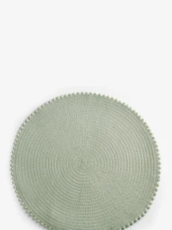 Set van 4 placemats met pompon