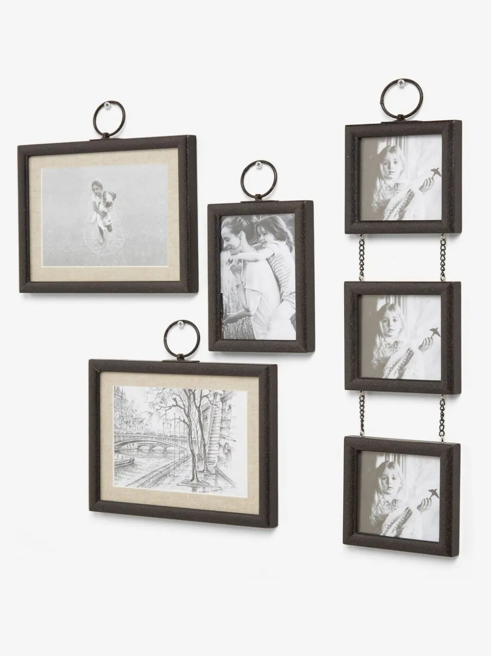 Set van 5 Salvage fotolijsten voor aan de wand