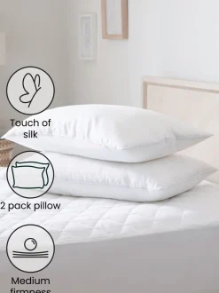 Set van 2 Sleep In Silk kussens van 100% katoen