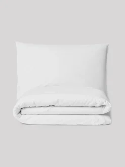 Set van dekbedovertrek en kussensloop van 100% katoen met getufte hartjes