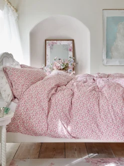 Shabby Chic by Rachel Ashwell® set van 200 -draads dekbedovertrek en kussensloopset met platte bies