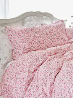 Shabby Chic by Rachel Ashwell® set van 200 -draads dekbedovertrek en kussensloopset met platte bies