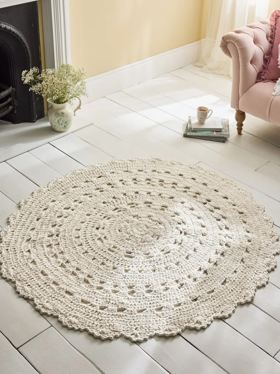 Shabby Chic by Rachel Ashwell® Rond Gehaakt Tapijt