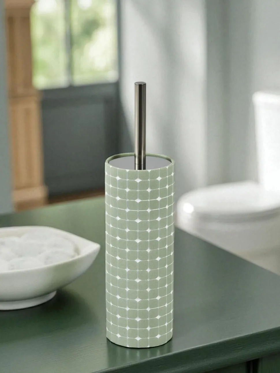 Showerdrape - Mosaica toiletborstel en -houder