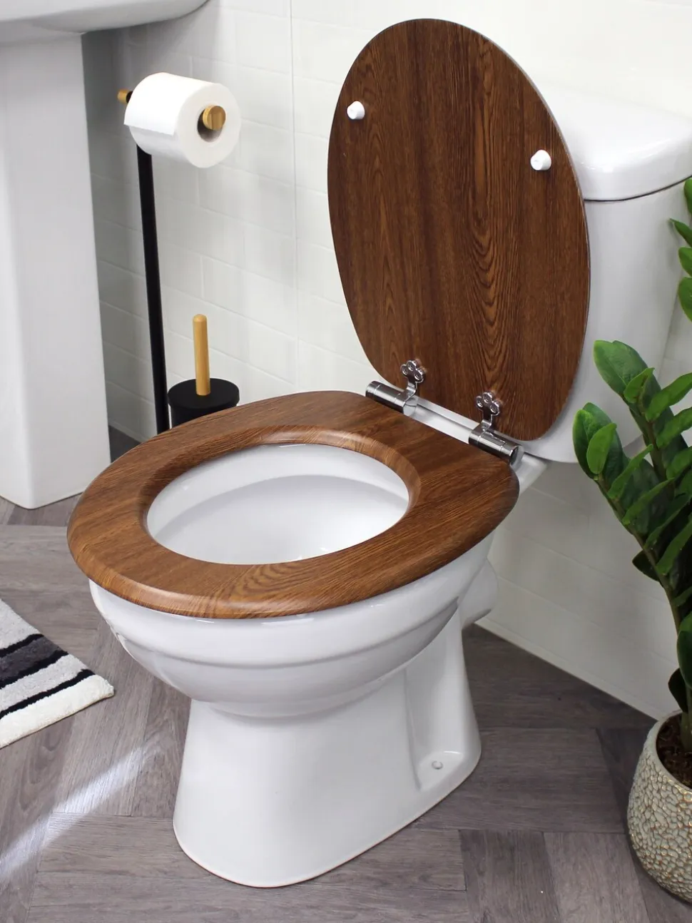 Showerdrape - Norfolk Soft Close houten toiletbril