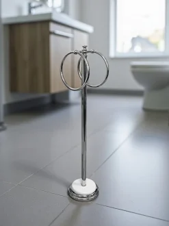 Showerdrape - Opera - Vrijstaande houder met twee handdoekringen