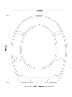 Showerdrape - Oxford houten toiletbril