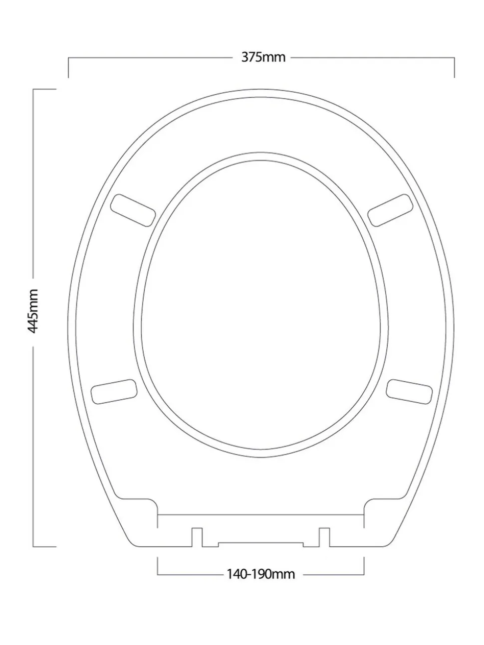Showerdrape - Oxford houten toiletbril
