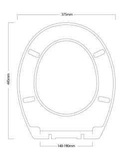 Showerdrape - Oxford houten toiletbril