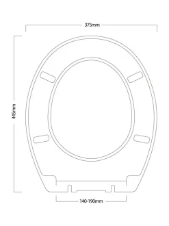 Showerdrape - Oxford houten toiletbril