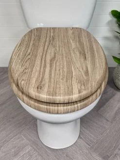 Showerdrape - Oxford houten toiletbril