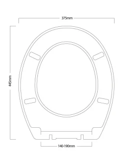 Showerdrape - Oxford houten toiletbril