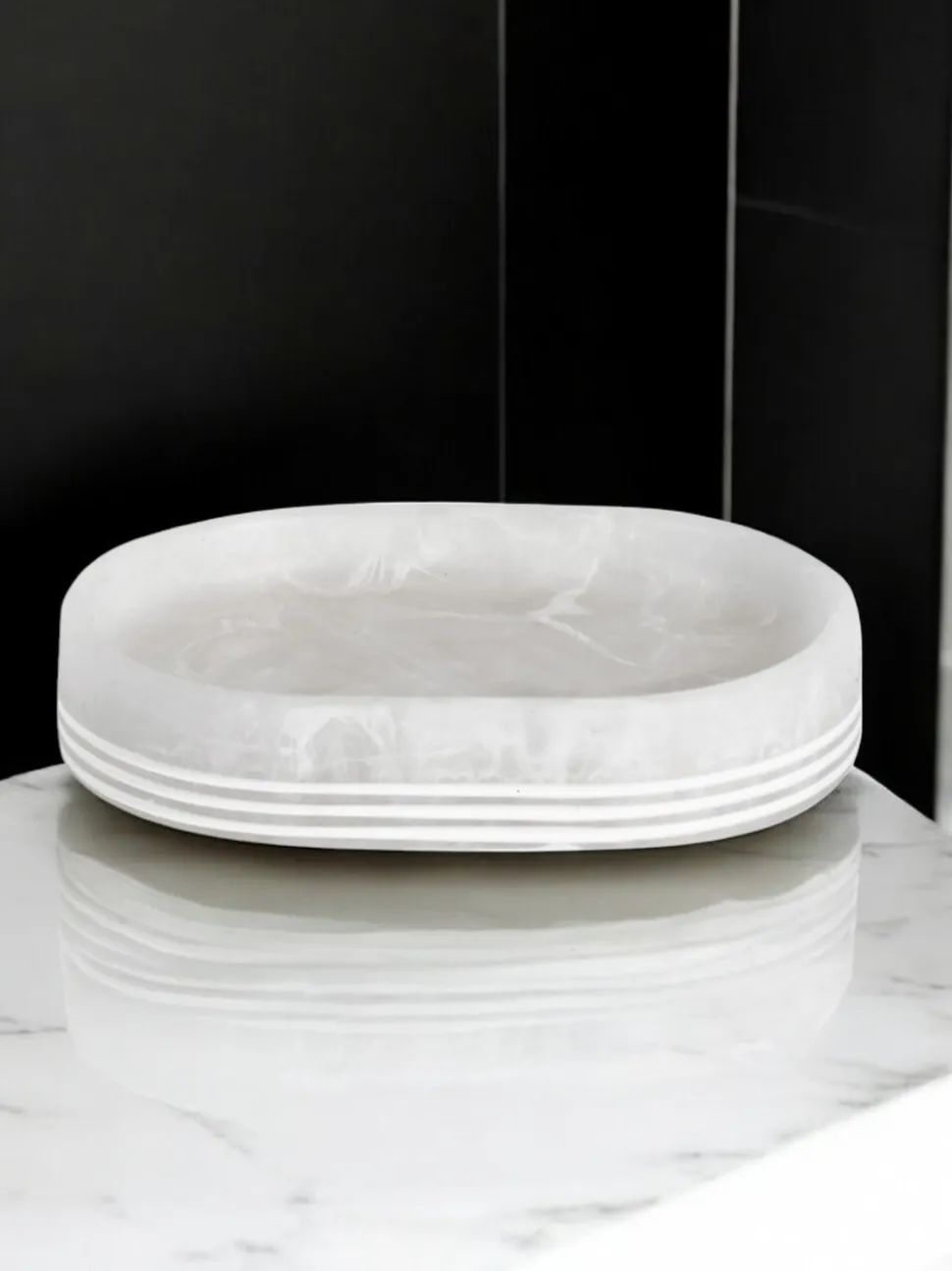 Showerdrape 3 Piece Bianco Striped Bathroom Accessories Set