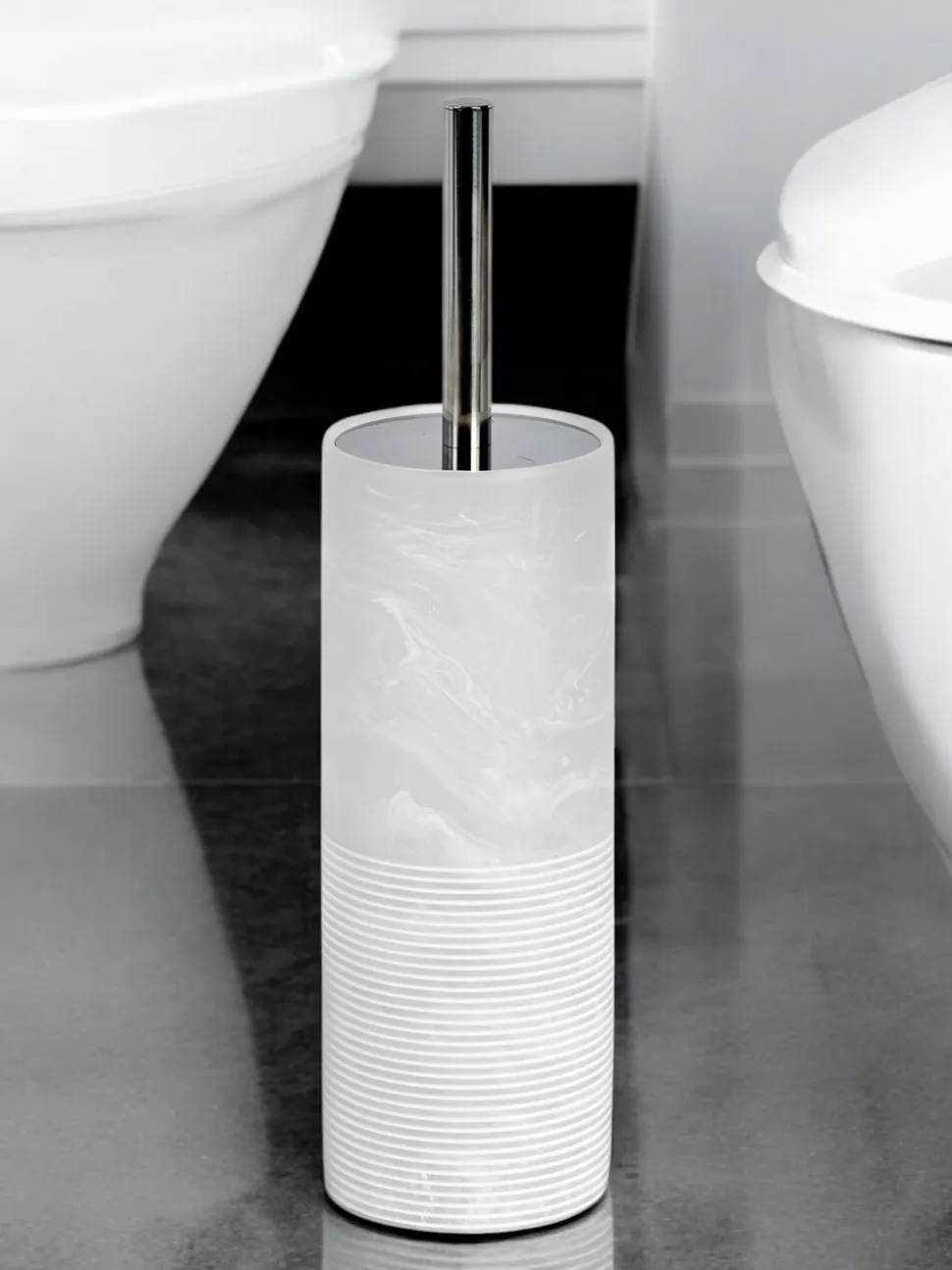Showerdrape 5 Piece Bianco Striped Bathroom Accessories Set