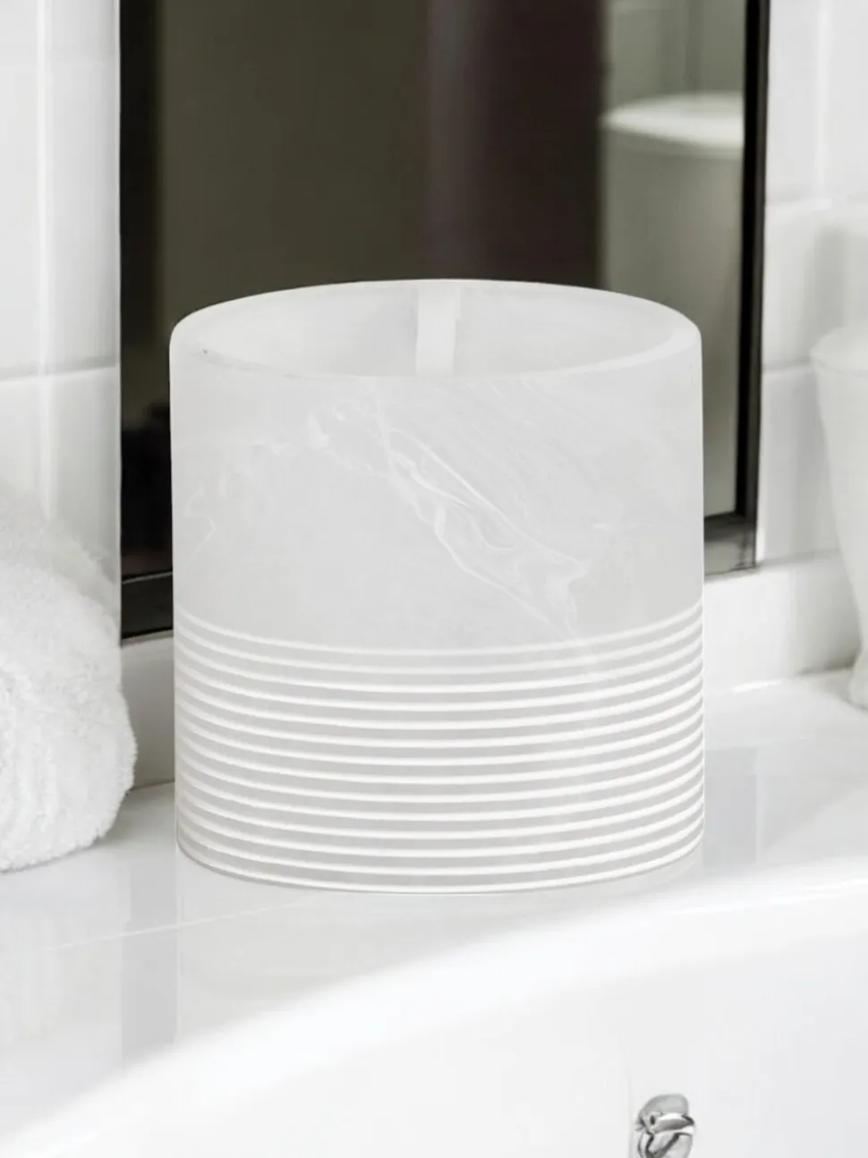 Showerdrape 5 Piece Bianco Striped Bathroom Accessories Set